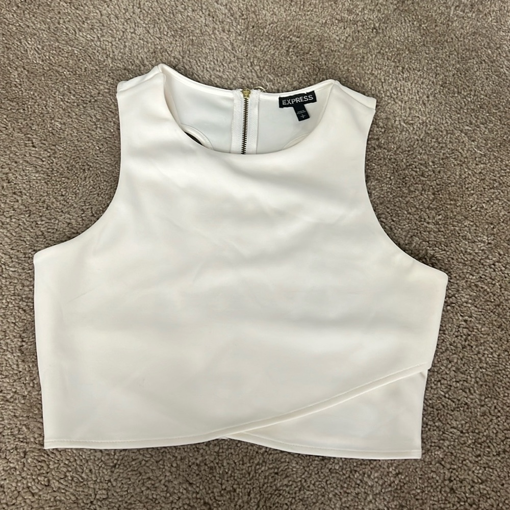 Express Zip Back Crop Top. Size Small